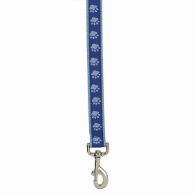 CC TwoTone Pawprint Lead 4Ftx5/8In Blu