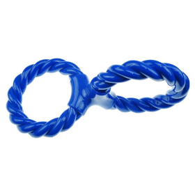 IF TPR/Rope Double Ring Twist Tug Blu