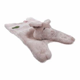 goDog Barnyard Buddies Pig Squeaky Plush Flattie Dog Toy