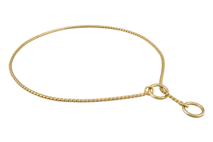 Slip Snake Show Chain Collar (16 in x 2.4mm) (size: 16 in x 2.4mmPrint DesignGobble Turkey Thanksgiving Print)