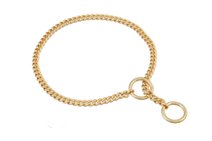 Slip Curve Show Chain Collar (12 in x 1.2 mm) (size: 12 in x 1.2 mmPrint DesignUnicorn and Rainbows)