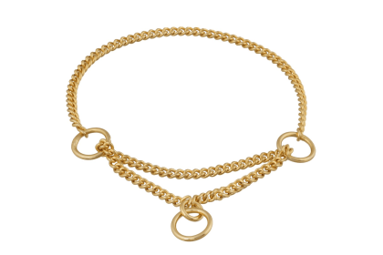 Martingale Show Chain Collar (12in x 1.4 mm) (size: 12in x 1.4 mmTypeYellow)