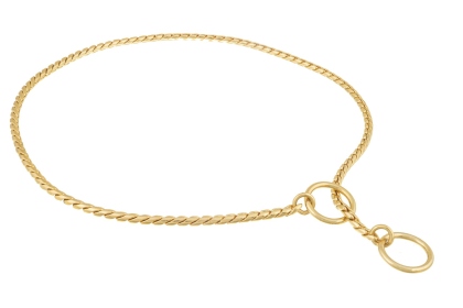 Slip Snake Show Chain Collar (30 in x 3.8mm) (size: 30 in x 3.8mmPrint DesignSnowflake Flannel Fleece)