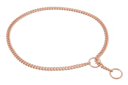 Slip Curve Show Chain Collar (20 in x 1.6 mm) (size: 20 in x 1.6 mmTypeRose Pink)