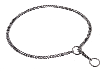 Slip Curve Show Chain Collar (24 in x 1.6 mm) (size: 24 in x 1.6 mmTypeBlack)
