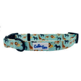 Cutie Ties Fun Design Dog Collar (size: MediumColorBeige)