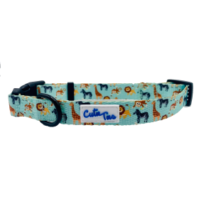 Cutie Ties Fun Design Dog Collar (size: LargeColorLight Camel)