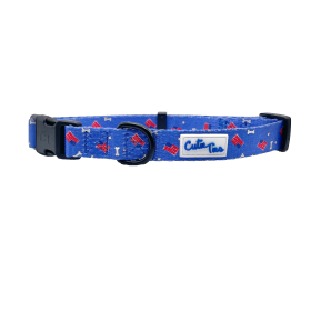 Cutie Ties Fun Design Dog Collar (size: SmallColorBurgundy)