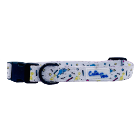 Cutie Ties Fun Design Dog Collar (size: MediumColorBrown Combination)