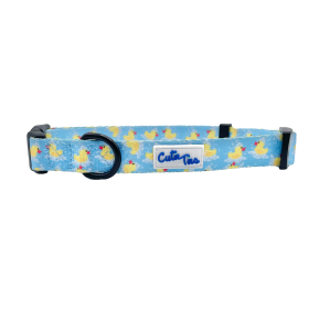 Cutie Ties Fun Design Dog Collar (size: MediumColorGold / Hunter Green)