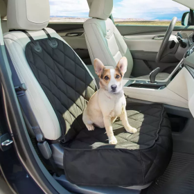 GOOPAWS Dog Front Car Seat Cover, Waterproof, Scratch Proof & Non Slip, Durable Pet Front Car Seat Cover for Trucks, SUV (Color: black, size: 40" L x 20.5" W)
