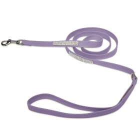 Susan Lanci Designs 3 Row Giltmore Crystals Leash (Color: Puppy Pink, size: 4 FT)