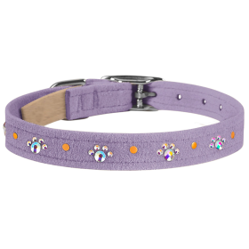 Susan Lanci Designs Crystal Paws Collar (Color: French Lavender, size: large)