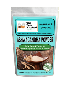 Ashwagandha Powder - Stress, Concentration & Energy Support*  The Petz Kitchen Dogs Cats (size: 4 oz)