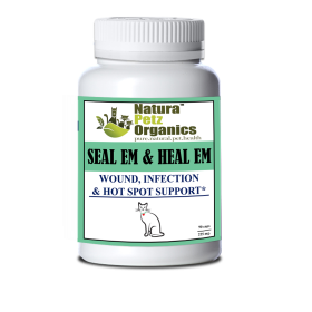Seal Em & Heal Em Capsules Dog Cat & Small Animal*  Wound, Infection & Hot Spot Support* (size: CAT/ 90 caps /  225 mg)
