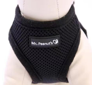 Mr. Peanut's PupTrek Small Dog/Cat Soft Mesh Step In Harness Vest (Color: black, size: medium)