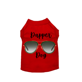 Designer Dapper Dog Tee (Color: Red, size: large)