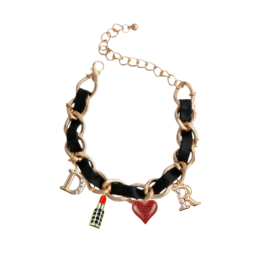Dior-able Charm Dog Necklace (Color: black, size: small)