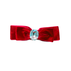 Luxurious Velvet Bow Hair Clip (Color: Red)