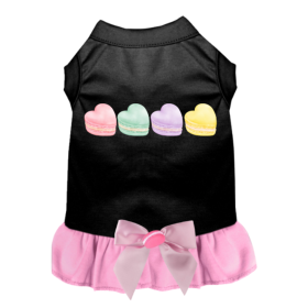 Macaroon Hearts Dog (Color: black, size: small)