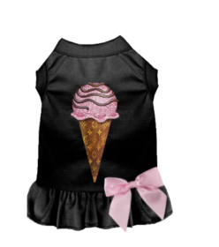 My Favorite Chewy Vuitton Ice Cream Dress (Color: black, size: large)