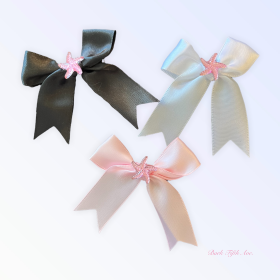 Satin Starfish Rhinestone Hair Clip (Color: White)