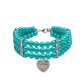 Three-Row Pearl Sniffany Dog Necklace (size: large)
