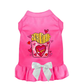 French Fries are My Valentine Dog (Color: Pink, size: large)