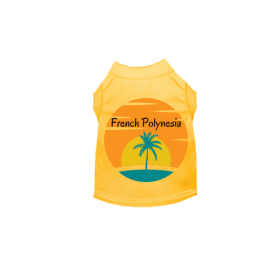 French Polynesia- Dog Shirt (Color: Yellow, size: X Large)