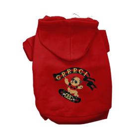 GG Skateboard Dog Hoodie (Color: Red, size: large)
