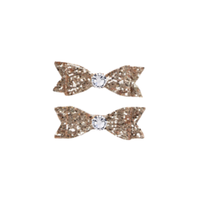Glitter & Glam Bows (Color: Champagne)