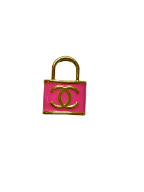 CC Lock Charm Collar (Color: Pink, size: 16")