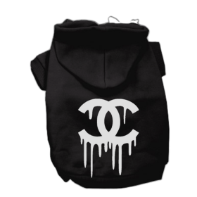 Chewnel Drippy Dog Hoodies (Color: black, size: X Large)
