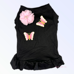 Chiffon & Butterflies (Color: black, size: small)