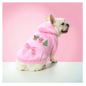 Reindeer Fun- Dog Hoodie (size: XL)