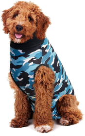 Suitical Dog Recovery Suits (Color: BLUE CAMO, size: Med)