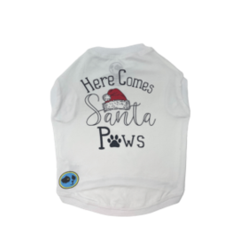 Santa Paws Tee (Color: White, size: X-Large)