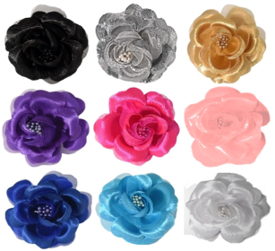 FL2001 | Pearl Rose Dog Pet Bow|Pets Ribbons (Color: Gold)