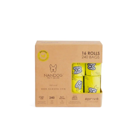 NANDOG 100% Bio Poop Bags (Color: Yellow)