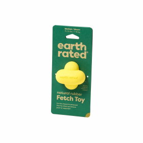 Earth Rated Rubber Fetch Dog Toy (Color: Yellow, size: medium)
