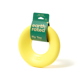 Earth Rated TPE Flyer Dog Toy (Color: Yellow, size: large)