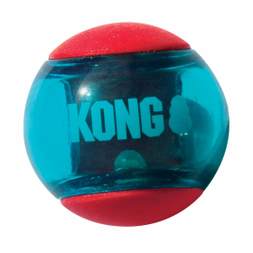 KONG(R) Squeezz Action Ball Dog Chew Toy (Color: Red, size: medium)