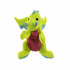 goDog Dragons w/Double Chew Guard Plush Dog Toy (Color: Green, size: small)