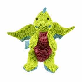 goDog Dragons w/Double Chew Guard Plush Dog Toy (Color: Green, size: large)