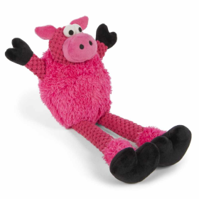 goDog Checkers Skinny Pig w/Chew Guard Plush Dog Toy (size: small)