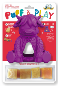 Yeti Dog Chew Puff & Play Hangry Yak (Color: purple)