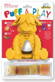 Yeti Dog Chew Puff & Play Hangry Yak (Color: Yellow)
