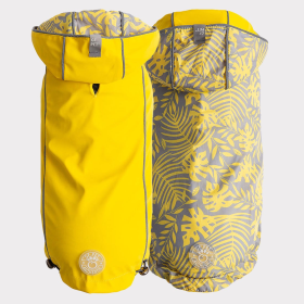 GF Pet Reversible ElastoFit Raincoat (size: LargeColorChrome Plated Metal Chain)
