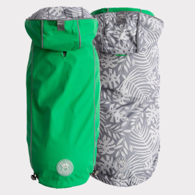 GF Pet Reversible ElastoFit Raincoat (size: XLColorChrome Plated Metal Chain)