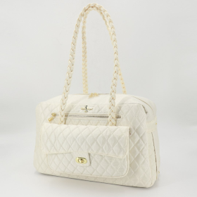 Porsha Dog Carrier (Color: Cream, size: One Size)